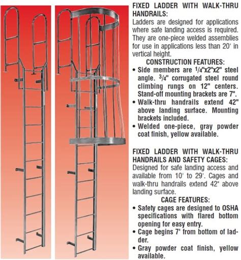 mounting metal brackets for ladder cage|osha ladder safety gates.